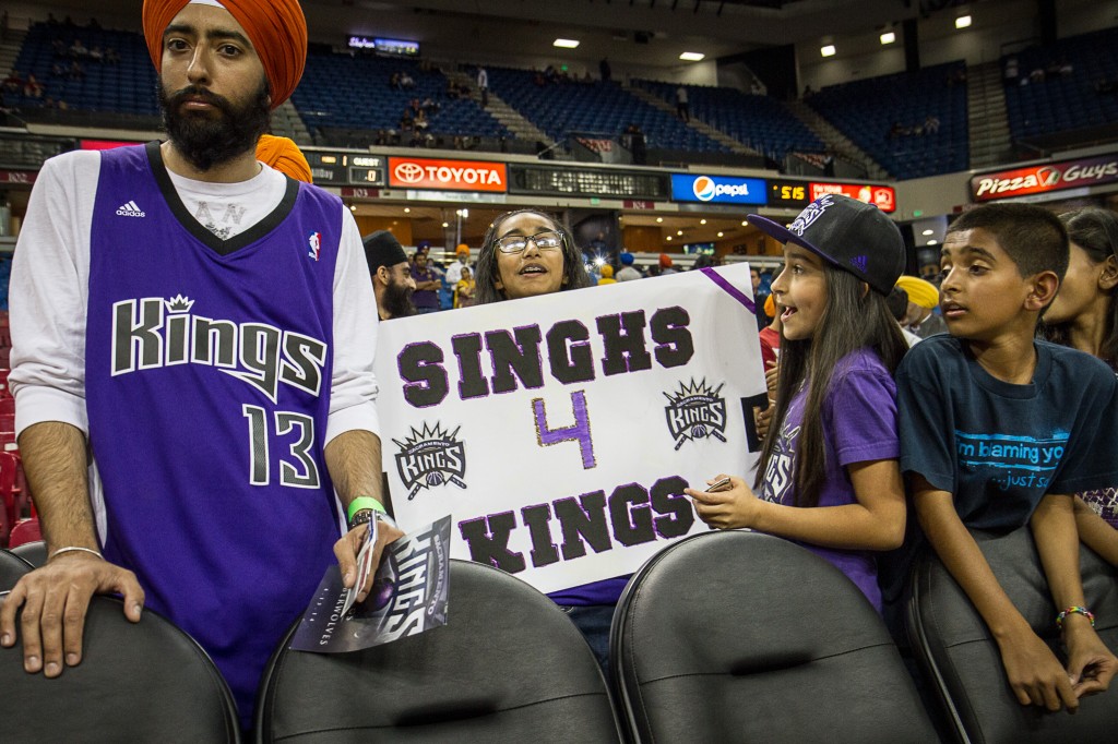 Fans of the Sacramento Kings enjoy Sikh Appreciation Night.