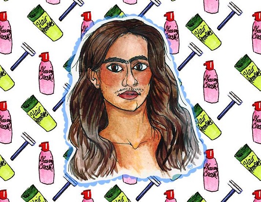me, my hair, my brownness illustration