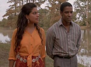 Sarita Choudhury and Denzel Washington in Mississippi Masala