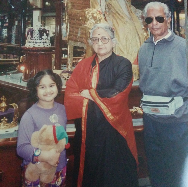 Aprajitha Suryanarayanan with Grandparents- Sydney 1996
