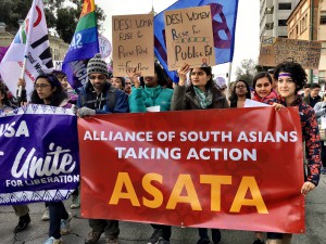 ASATA members march at the Oakland, CA Women's March