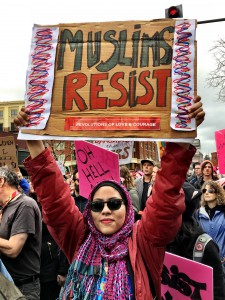 Muslims Resist sign at Women's March