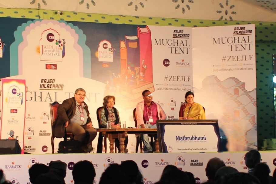 Salil Tripathi, Mridula Garg, Hansda Sowvendra Shekhar, and Paro Anand
